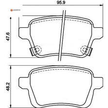 Eurorepar Erp 4 Arka Fren Balatası Opel Corsa 2014->  E-Adam- Fıat 500L 2012-> 77366595/ 77367914/ 1605285