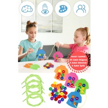 HYD Kıyafet Giydirme Oyunu Gömleğe Düğme Dikme İnce Motor Beceri Montessori Eğitici Oyuncak