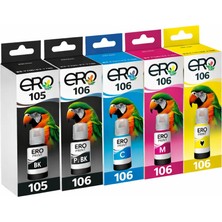 Ero Print Epson EcoTank L7160 Yazıcı İçin 5 Renk Mürekkep Set