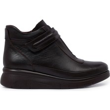 Zeytuk Casual Hakiki Deri Kahverengi Kadın Bot