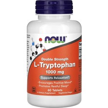 Now Foods L-Tryptophan 1,000 Mg Double Strength Sleep Positive Mood Supports Relaxation 60 Tablet