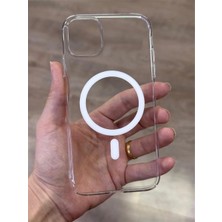 Elixem İphone 11 Uyumlu Şeffaf Kamera Kısmı Açık Mika Sert Magsafe Kılıf