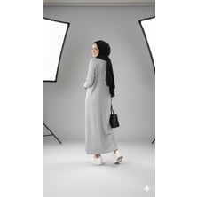 Kadın Uzun Triko Elbise – %100 Akrilik – Bisiklet Yaka – Rahat ve Şık Kışlık Model