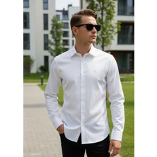 Yusgos Erkek Regular Kalıp Uzun Kol Kolay Ütülenir Pamuklu Gömlek