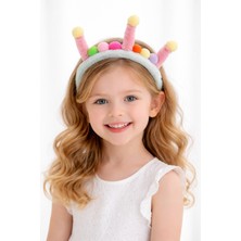 Gigi Giyim Peluş Ponpon Figürlü Anten Detaylı Çocuk Taç