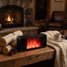 Judge Alev Şömine Efektli Bluetooth Hoparlör Siyah