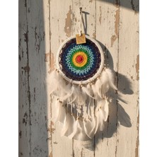 Meya Design Renkli Örgü Düş Kapanı – Rüya Kapanı (Dream Catcher) | 22 × 50 cm
