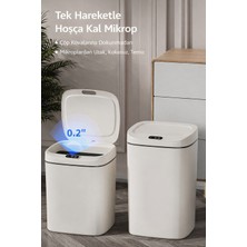 Adefco Sensörlü Çöp Kovası 16L Otomatik Kapak Temassız