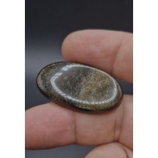 Aries 44.50CT 40.2X21.7MM  Natural  Oval Altın Yansımalı Obsidyen