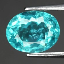 Aries 1.52CT 7.8X6MM Oval Natural Green Blue Apatite - Unheated, Brazil Gemstone