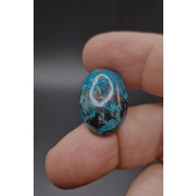 Aries 22.90CT 25.5X17.4MM Natural Oval Chrysocolla