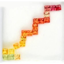 Aries 1.23CT 19PCS Lot Square Princess Multi Color Sapphire - Songea Gems