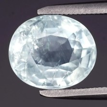 Aries 2.74CT 9.5X8MM Oval Natural Light Blue Aquamarine - Unheated, Africa Gemstone