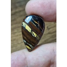Aries 28.10CT 29.3X17.9MM Pear Natural Bi Color Tiger Eye