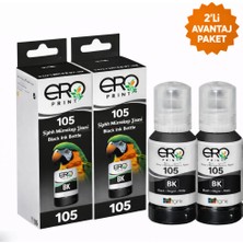 Ero Print Epson 105 C13T00Q140 Siyah Muadil Mürekkep 140ML X 2'li Avantaj Paket