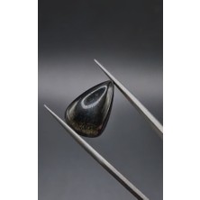 Aries 8.45CT 18.3X12.1MM  Natural  Pear Altın Yansımalı Obsidyen