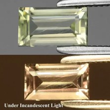 Aries 0.59CT 6.3x3.5mm Vs Baguette Natural Color Change Diaspore - Turkey Gemstone