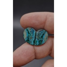 Aries 15.85CT 18.2X12.5MM Natural Pair Chrysocolla&malachite