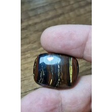 Aries 41.35CT 26.2X20.7MM Octagon Natural Bi Color Tiger Eye