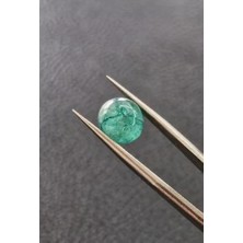 Aries 4.44CT 9.2X7MM Round Natural Emerald Drilled Beads