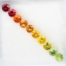 Aries 1.33CT 10PCS Lot Round Brilliant Multi Color Sapphire - Songea Gems