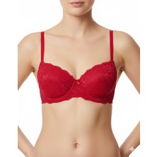 Ebru Silikonlu Destekli Dantelli Sütyen