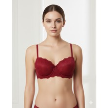 Ebru Silikonlu Desteksiz Dantelli Sütyen