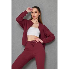 Bej Renk Kaşkorse Pantolon Bomber Ceket Kadın Alt Üst Takım