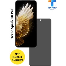 FoxPower Tecno Spark 40 Pro Hayalet Cam Mat Nano Ekran Koruyucu Darbelere Karşı Dayanıklı Flexible Nano Cam