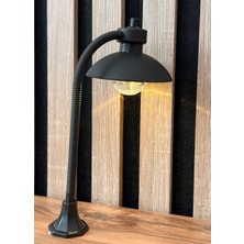 MYK Hediye ve Sanat Atölyesi Işıklı Pilli Sokak Lambası Biblo  Teraryum, Diorama, Maket ve Dekor Süslemeleri  Sarı & Beyaz Çift Renk Işık 16 cm