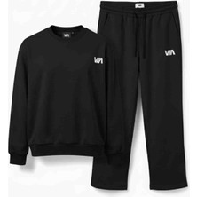 Via 3 Iplik Şardonlu Nakışlı Eşofman Takımı