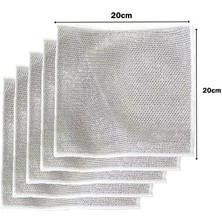Shopwave 5 Adet Çok Fonksiyonlu Çizmeyen Tel Bulaşık Bezi Bulaşık Havlusu Bulaşık Temizlik Ovma Bezi (5047)