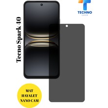 FoxPower Tecno Spark 40 Hayalet Cam Mat Nano Ekran Koruyucu Darbelere Karşı Dayanıklı Flexible Nano Cam