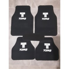 Smart Garage Tofaş Logolu Füme Halı Paspas Çift Kat