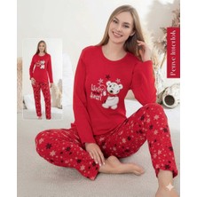 Boyraz Kadın Penye Uzun Kol Pijama Takımı