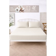 Moon Secret %100 Pamuk Çizgili Lastikli Çarşaf Seti