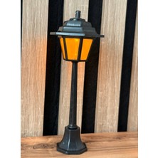 MYK Hediye ve Sanat Atölyesi Sokak Lambası 1 Adet Teraryum Obje Minyatür Obje Işıklı Pilli Sokak Lambası Biblo