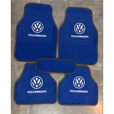 Smart Garage Volkswagen Logolu Mavi Halı Paspas Çift Kat