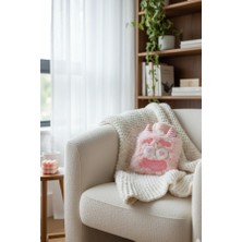 Sevimli Pembe Canavar Peluş Sıcak Su Torbası - Çocuklara ve Gençlere Hediye