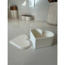 Aycer Beyaz Kalp Şeklinde Harika Takı Kutusu Şık Tasarım