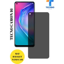 FoxPower Tecno Camon 16 Hayalet Cam Mat Nano Ekran Koruyucu Darbelere Karşı Dayanıklı Flexible Nano Cam