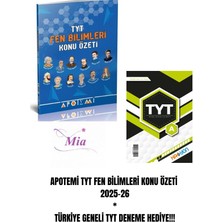 Apotemi Yayınları Apotemi Tyt Fen Bilimleri Konu Özeti  2025-26 * Türkiye Geneli Tyt Deneme Hediye!!!