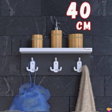 Modilayn Kedi 9 Kancalı Banyo Askısı 3' Lü Set (36,4X18 Cm) Şık Tasarım Ekstra Düzen ve Yer Tasarrufu