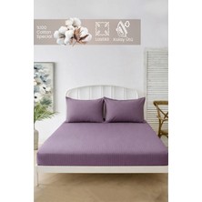 Moon Secret %100 Pamuk Çizgili Lastikli Çarşaf Seti