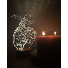 By Lamp Ramazana Özel 3D Semazen Figürlü Dekoratif Led Masa Lambası | ByLamp
