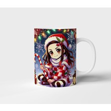 Nezuko Kamado Demon Slayer Anime Yılbaşı Tasarım Kupa - Hediyelik Kupa - Baskılı Kupa