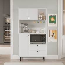 L'occi Concept Modway Serisi Kahve Köşesi Çok Amaçlı Dolap Mutfak Dolabı Beyaz Md3-W