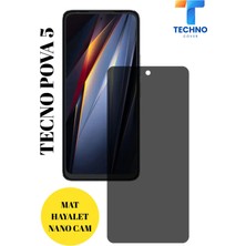 FoxPower Tecno Pova 5 Hayalet Cam Mat Nano Ekran Koruyucu Darbelere Karşı Dayanıklı Flexible Nano Cam