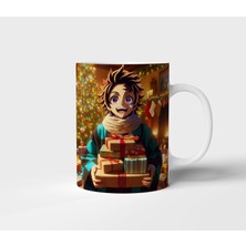 Tanjiro Kamado Demon Slayer Anime Yılbaşı Tasarım Kupa - Hediyelik Kupa - Baskılı Kupa