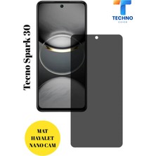FoxPower Tecno Spark 30 Hayalet Cam Mat Nano Ekran Koruyucu Darbelere Karşı Dayanıklı Flexible Nano Cam